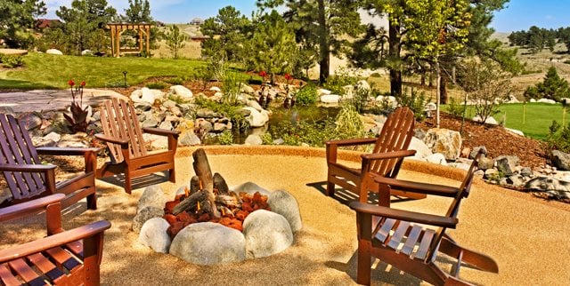 Boulder Fire Ring, Adirondack Chairs
Fire Pit
American Design & Landscape
Parker, CO