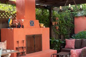 Bright Fireplace, Orange Fireplace
Outdoor Fireplace
Sandy Koepke Interior Design
Los Angeles, CA