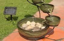 Solar bird bath fountain