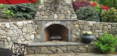 outdoor fireplace