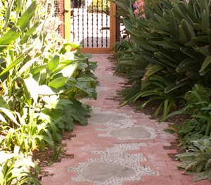 Custom Brick Path, Whimsical Brick Path, Heart Inlays
Grace Design Associates
Santa Barbara, CA