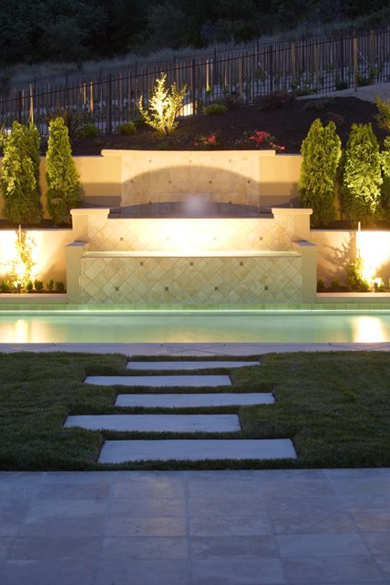 Custom Pool Fountain, Night Lighting
Lighting
Landscaping Network
Calimesa, CA