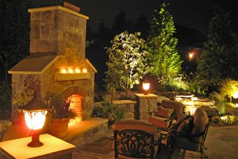 Fireplace Column Lights