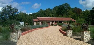 Gravel Driveway
Mediterranean Landscaping
European Gardens
York, SC