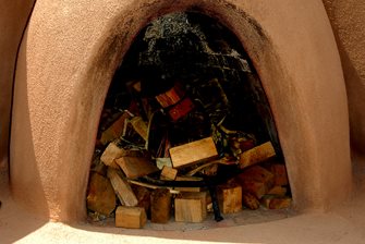 Stucco Kiva Fireplace
