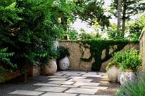 Mediterranean Garden, Terra Cotta Urns