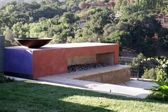 Poured In Place Concrete Fireplace