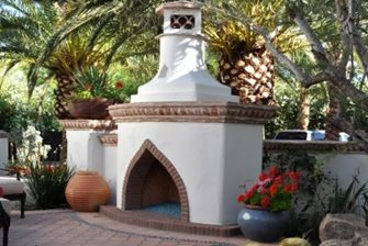 Moroccan Stucco Fireplace