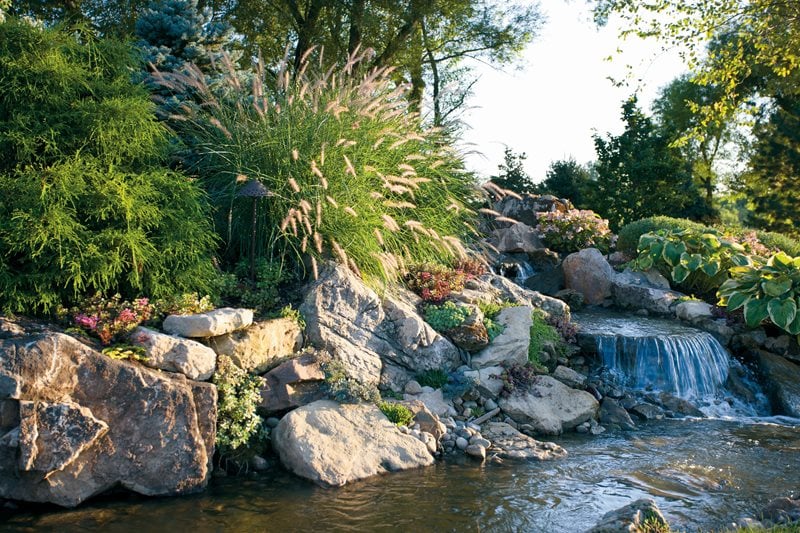 Natural Backyard Rock Waterfall
Pond and Waterfall
Small's Landscaping Inc
Valparaiso, IN