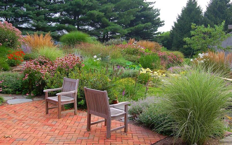 Naturalistic Planting Scheme, Brick Paving
Garden Design
Fernhill Landscapes
Strasburg, PA