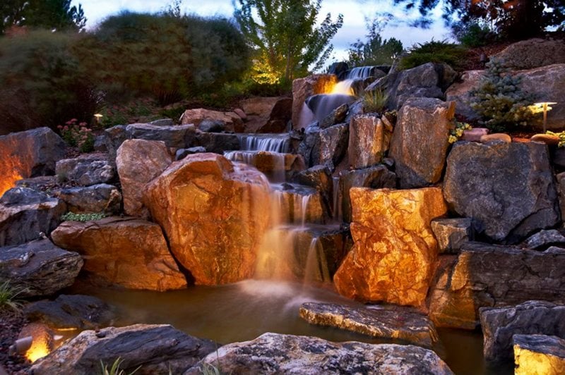 Naturalistic Rock Waterfall Lighting
Pond and Waterfall
American Design & Landscape
Parker, CO