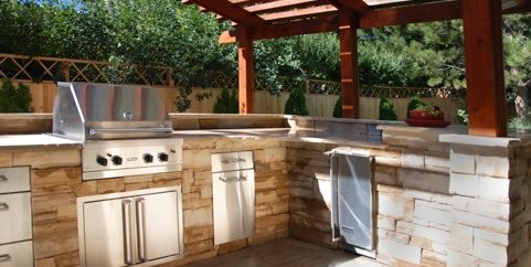 l shaped outdoor kitchen