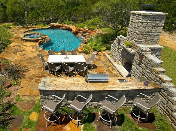 Outdoor Living Design, Outdoor Dinning Room
Backyard Landscaping
Land Design
Boerne, TX