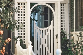 private walkway and entry way