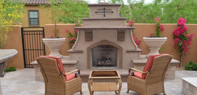Southwestern Fireplace, Short Outdoor Fireplace
Outdoor Fireplace
Lone Star Landscaping
Phoenix, AZ