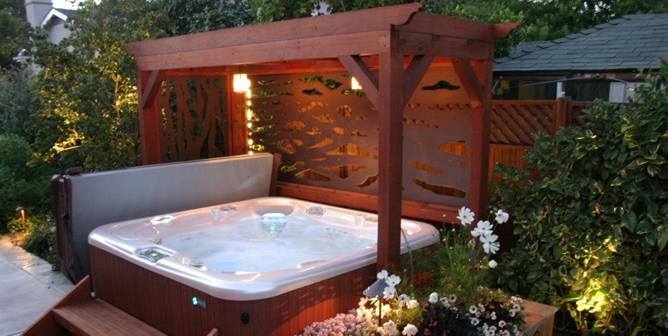 Spa and Raised Garden