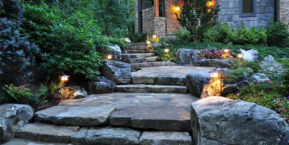 Stone, Boulders, Path, Front, Entrance, Lighting
Walkway and Path
Greenleaf Services Inc.
Linville, NC