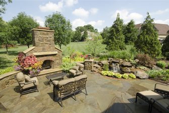 Stone Fireplace, Stone Patio
