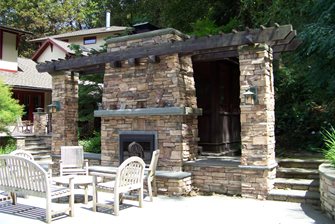 Custom Outdoor Fireplace