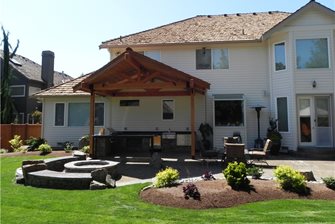 covered outdoor kitchen