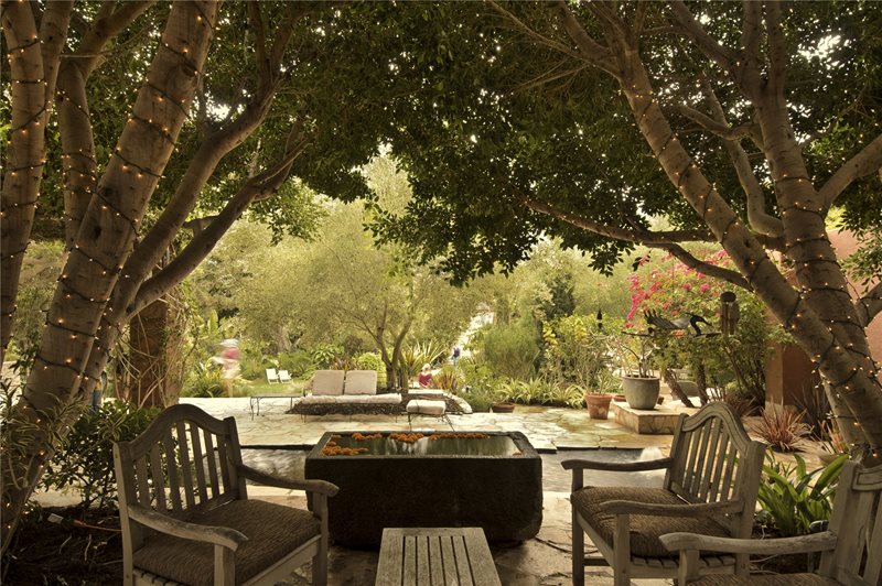 Trees, Lights, Water Feature, Teak
Pond and Waterfall
Landscaping Network
Calimesa, CA