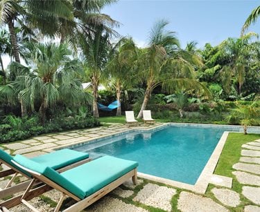 Tropical, Pool, Chaise Lounges, Palms, Green
Craig Reynolds Landscape Architecture
Key West, FL