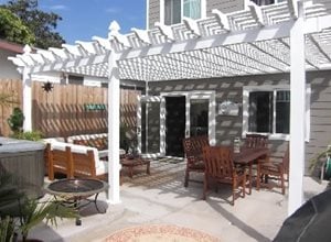 freestanding wood patio cover