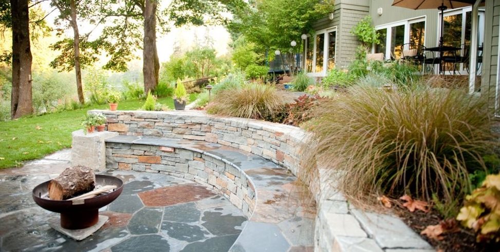Woodland, Rustic, Grasses, Fire Pit, Seat Walls
Fire Pit
Gregg and Ellis Landscape Designs
Portland, OR